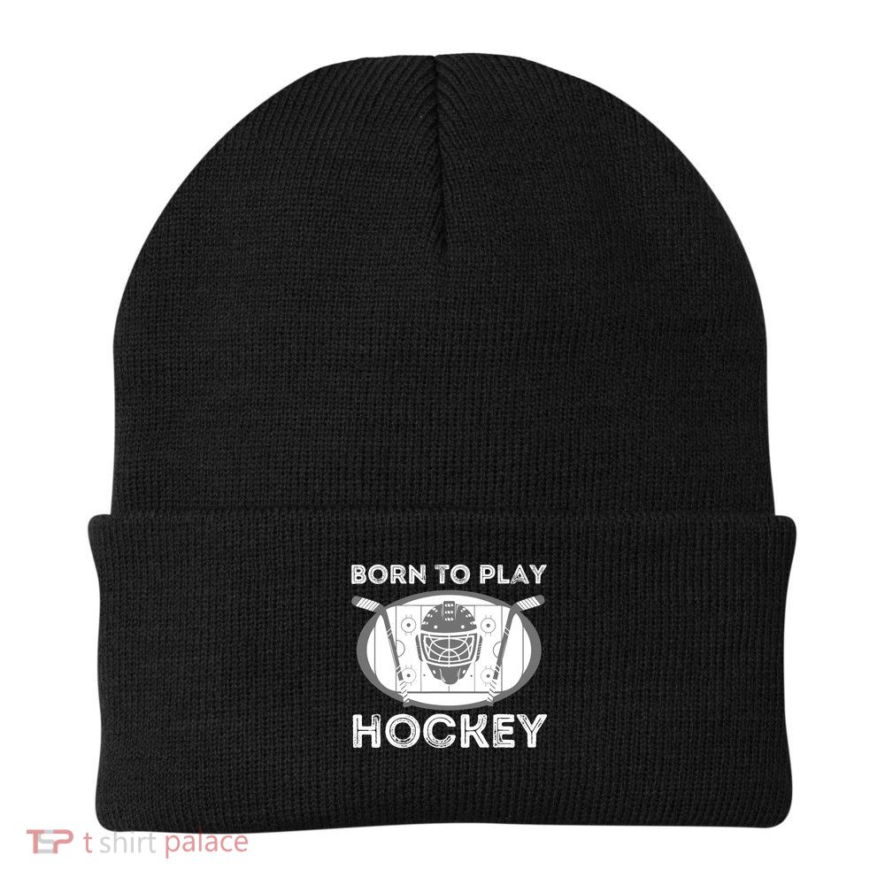 Born To Play Hockey Beanie