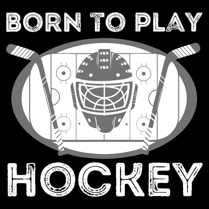Born To Play Hockey Drawstring Bag