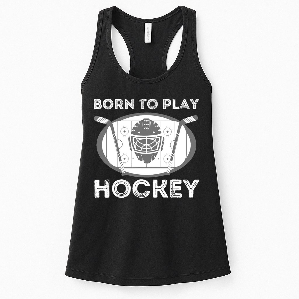 Born To Play Hockey Womens Tank Top