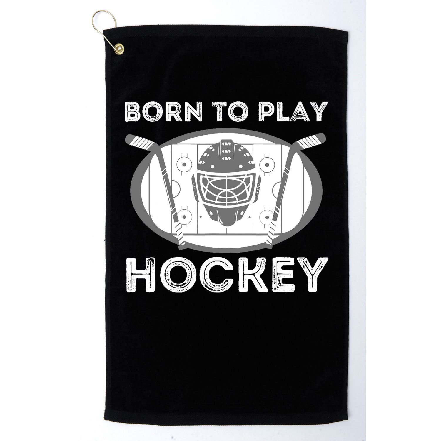 Born To Play Hockey Golf Towel
