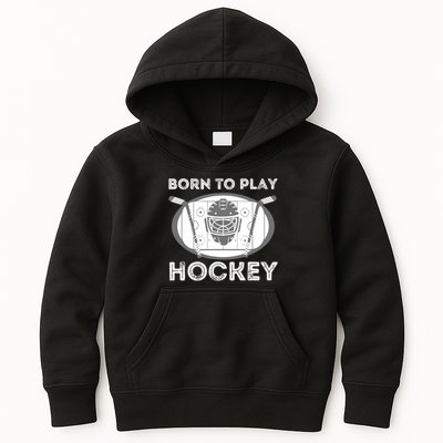 Born To Play Hockey Kids Hoodie