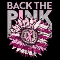 Back The Pink Breast Cancer Awareness Sunflower Ribbon Cooling Performance Crew T-Shirt