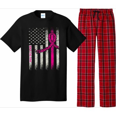 Back The Pink Breast Cancer Awareness Flag Pajama Set