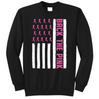 Back The Pink Breast Cancer Awareness Flag Sweatshirt