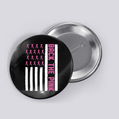 Back The Pink Breast Cancer Awareness Flag Button