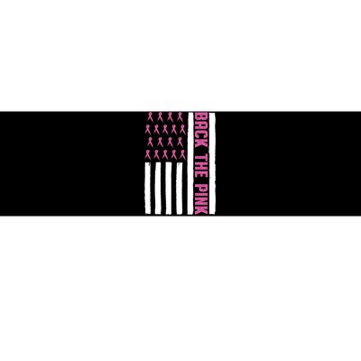 Back The Pink Breast Cancer Awareness Flag Bumper Sticker