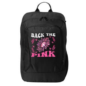 Back The Pink Ribbon Groovy Breast Cancer Awareness City Backpack