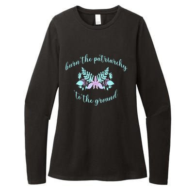 Burn The Patriarchy To The Ground Womens CVC Long Sleeve Shirt