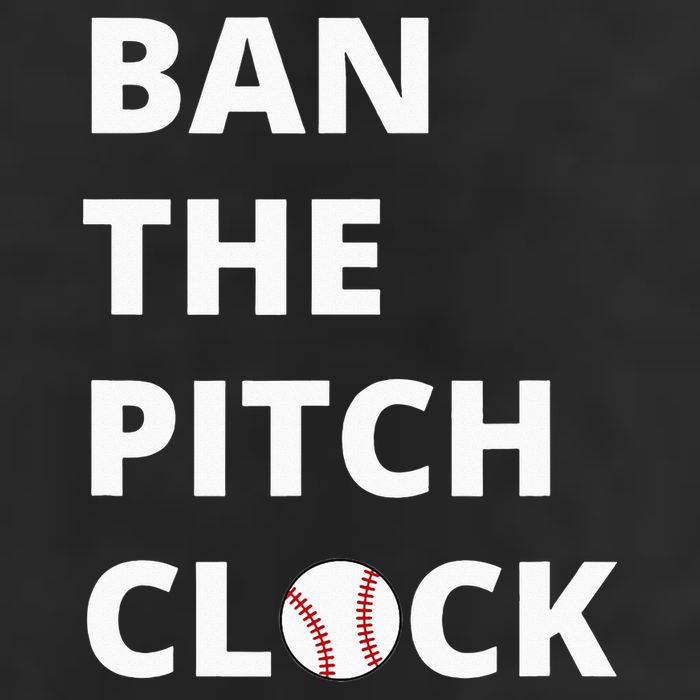 Ban The Pitch Clock In Baseball Show Your Support Garment-Dyed Fleece Hoodie