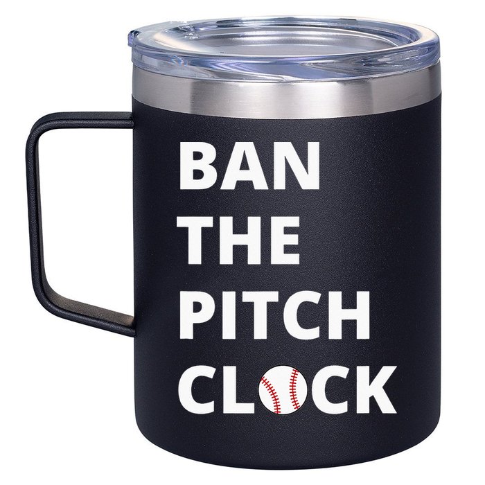 Ban The Pitch Clock In Baseball Show Your Support 12oz Stainless Steel Coffee Mug