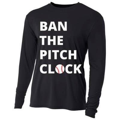 Ban The Pitch Clock In Baseball Show Your Support Cooling Performance Long Sleeve Crew