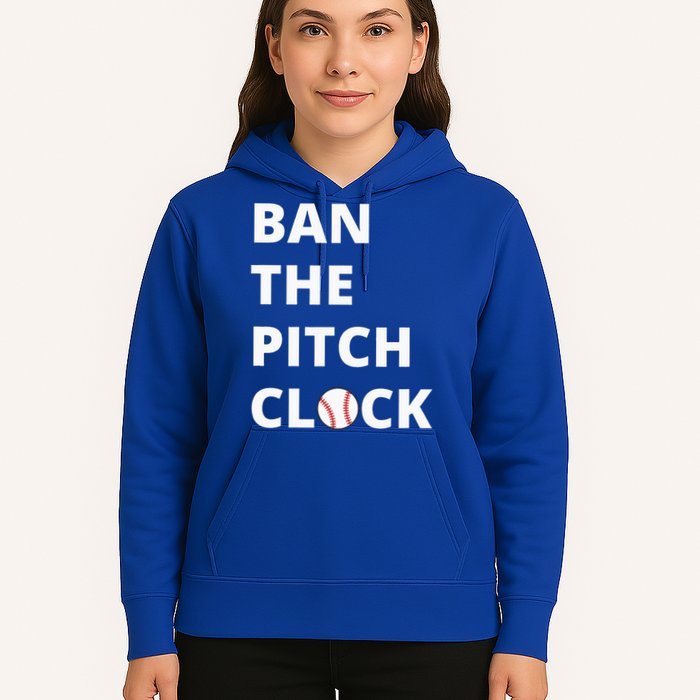 Ban The Pitch Clock In Baseball Show Your Support Hoodie