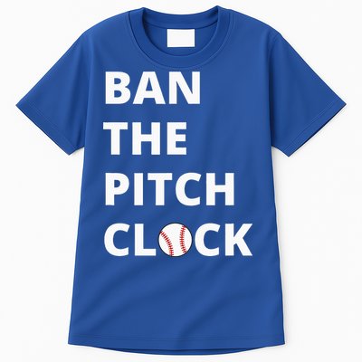 Ban The Pitch Clock In Baseball Show Your Support Tall T-Shirt