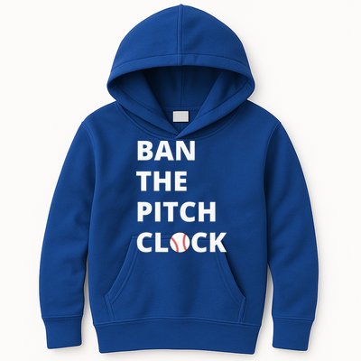 Ban The Pitch Clock In Baseball Show Your Support Kids Hoodie