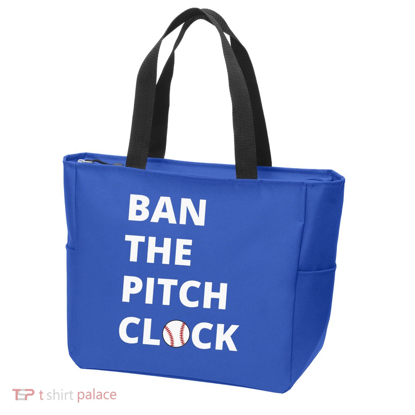 Ban The Pitch Clock In Baseball Show Your Support Zip Tote Bag