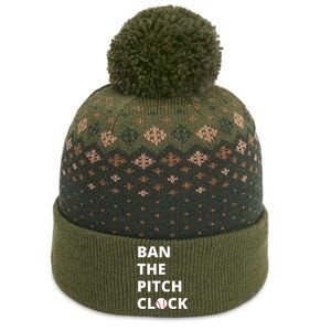 Ban The Pitch Clock In Baseball Show Your Support The Baniff Cuffed Pom Beanie