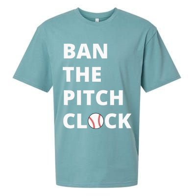 Ban The Pitch Clock In Baseball Show Your Support Sueded Cloud Jersey T-Shirt