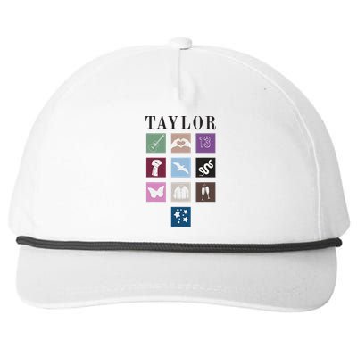 Birthday Taylor Personalized First Name Retro 80S 90S Snapback Five-Panel Rope Hat