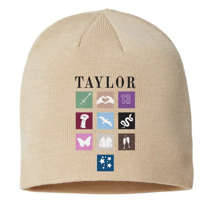 Birthday Taylor Personalized First Name Retro 80S 90S Sustainable Beanie