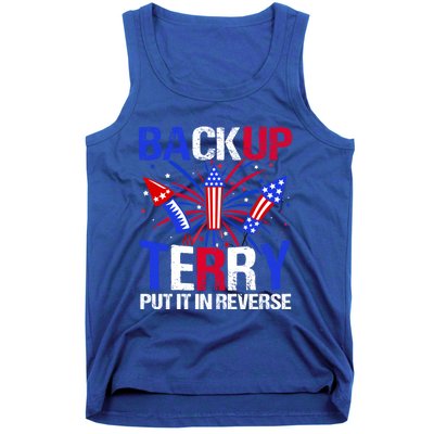 Backup Terry Put It In Reverse Funny 4th Of July Patriotic Gift Tank Top