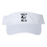 Born To Piss Forced To Cum Funny Dog Valucap Bio-Washed Visor