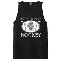 Born To Play Hockey Funny Ice Hockey Player Gift PosiCharge Competitor Tank