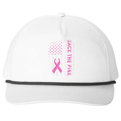 Back The P.I.N.K. Breast Cancer Awareness Flag Snapback Five-Panel Rope Hat