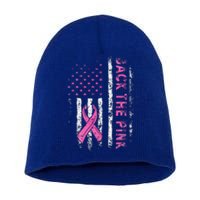 Back The P.I.N.K. Breast Cancer Awareness Flag Short Acrylic Beanie