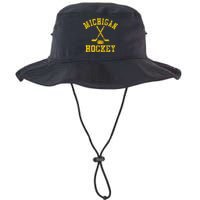 Born To Play Hockey Vintage Michigan Ice Hockey Gift Legacy Cool Fit Booney Bucket Hat