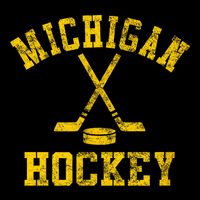 Born To Play Hockey Vintage Michigan Ice Hockey Gift Baby Bodysuit