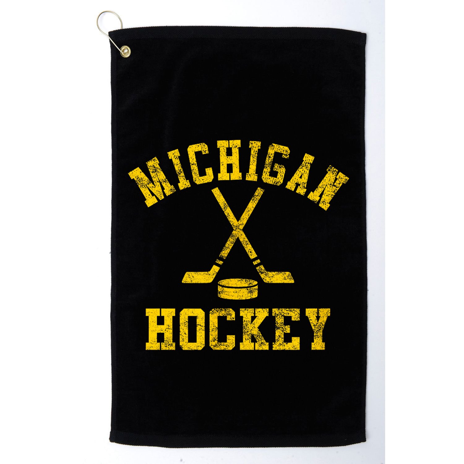 Born To Play Hockey Vintage Michigan Ice Hockey Gift Golf Towel