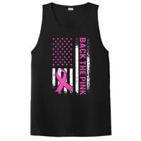 Back The Pink Breast Cancer Awareness American US Flag PosiCharge Competitor Tank