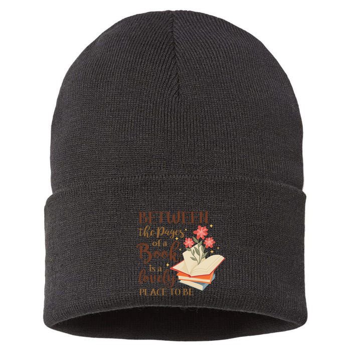 Between The Pages Of A Book Is A Lovely Place To Be Reading Books Sustainable Knit Beanie