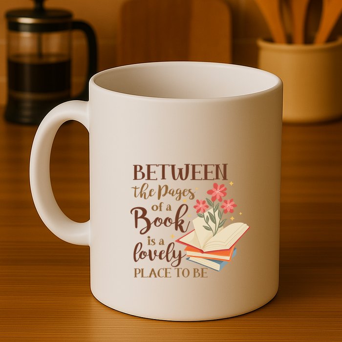 Between The Pages Of A Book Is A Lovely Place To Be Reading Books Mug