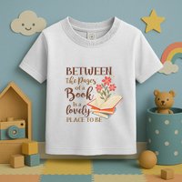 Between The Pages Of A Book Is A Lovely Place To Be Reading Books Toddler T-Shirt