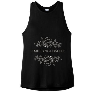 Barely Tolerable Pride And Prejudice Jane Austen Ladies PosiCharge Tri-Blend Wicking Tank