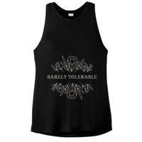 Barely Tolerable Pride And Prejudice Jane Austen Ladies PosiCharge Tri-Blend Wicking Tank
