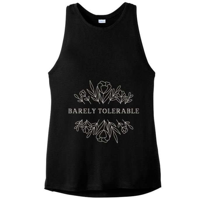 Barely Tolerable Pride And Prejudice Jane Austen Ladies PosiCharge Tri-Blend Wicking Tank