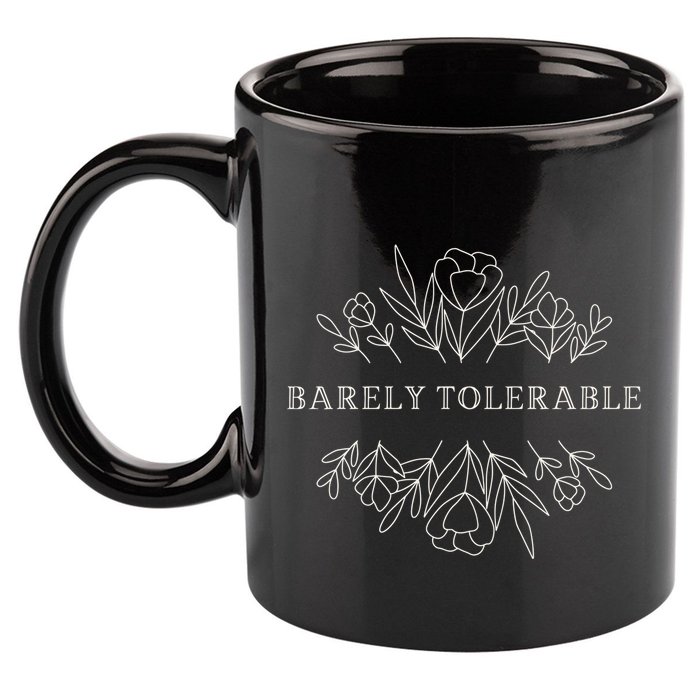 Barely Tolerable Pride And Prejudice Jane Austen 11oz C Handle Ceramic Mug