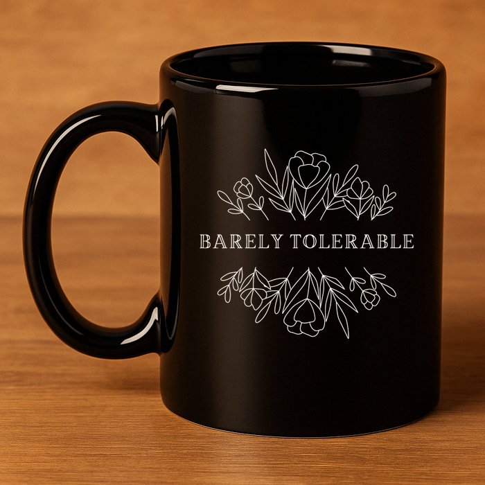 Barely Tolerable Pride And Prejudice Jane Austen 11oz C Handle Ceramic Mug