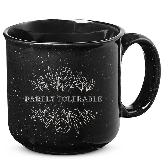 Barely Tolerable Pride And Prejudice Jane Austen 15oz Campfire Ceramic Mug