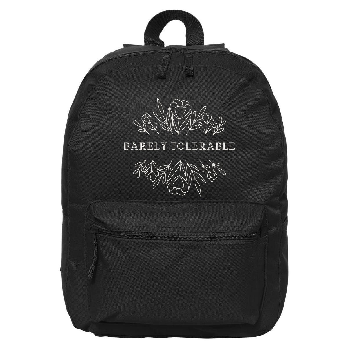 Barely Tolerable Pride And Prejudice Jane Austen 16 in Basic Backpack
