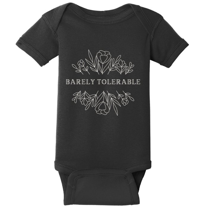 Barely Tolerable Pride And Prejudice Jane Austen Baby Bodysuit