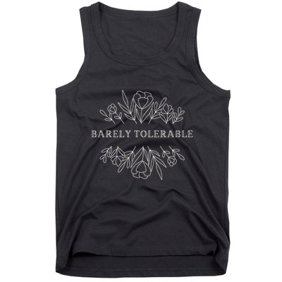 Barely Tolerable Pride And Prejudice Jane Austen Tank Top
