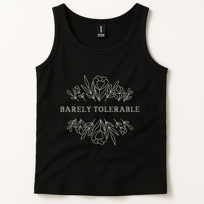 Barely Tolerable Pride And Prejudice Jane Austen Tank Top