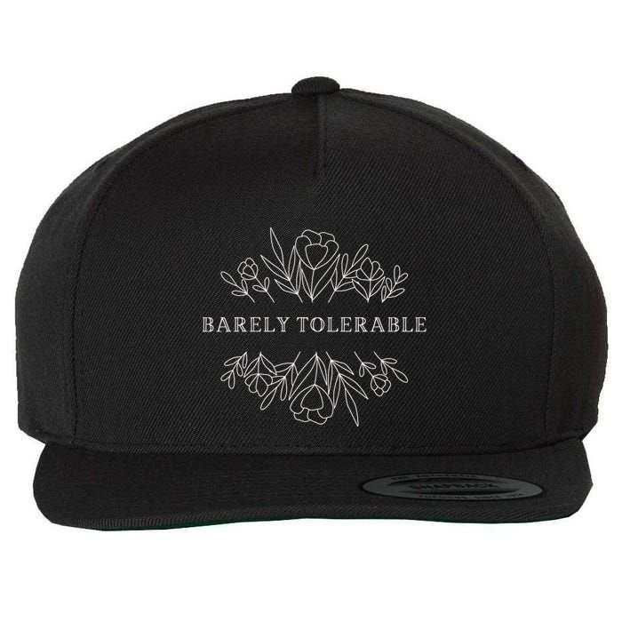 Barely Tolerable Pride And Prejudice Jane Austen Wool Snapback Cap