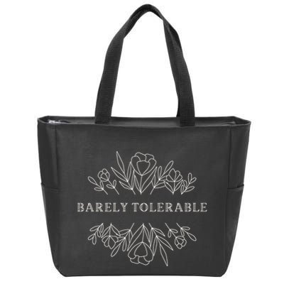 Barely Tolerable Pride And Prejudice Jane Austen Zip Tote Bag