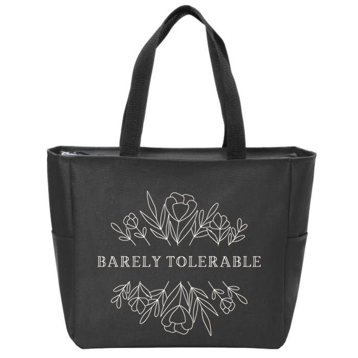 Barely Tolerable Pride And Prejudice Jane Austen Zip Tote Bag