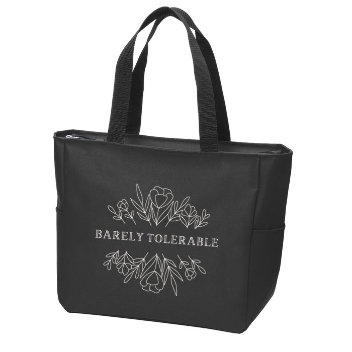 Barely Tolerable Pride And Prejudice Jane Austen Zip Tote Bag