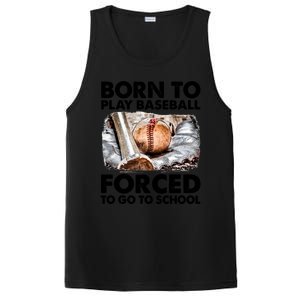 Born To Play Baseball Forced To Go To School Cool Gift PosiCharge Competitor Tank